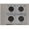 Image 1 : Lot of 4 Canada Large Cents:  1916 - 1919