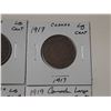 Image 3 : Lot of 4 Canada Large Cents:  1916 - 1919