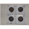 Image 1 : Lot of 4 Canada Large Cents:  1916 - 1919