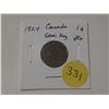 Image 1 : 1924 Canada Semi-Key Date 1¢