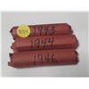 Image 1 : Lot of 3 Rolls Canada Pennies:  1943, 1944 & 1946