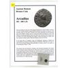 Image 1 : 383-408 A.D. Roman Bronze Arcadius Coin, COA