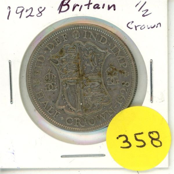 1928 Great Britian Silver Half Crown