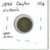 Image 2 : 1894 Ceylon Silver 10¢