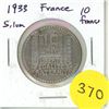 Image 1 : 1933 France Silver 10 Francs