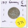 Image 1 : 1917 Germany Silver One Half Mark