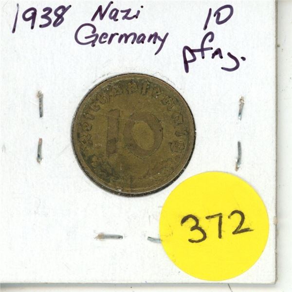 1938 Nazi Germany 10 Pfennig