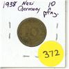 Image 1 : 1938 Nazi Germany 10 Pfennig