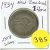 Image 1 : 1934 New Zealand Silver 1 Florin