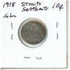 Image 2 : 1918 Straits Settlements Silver 10¢