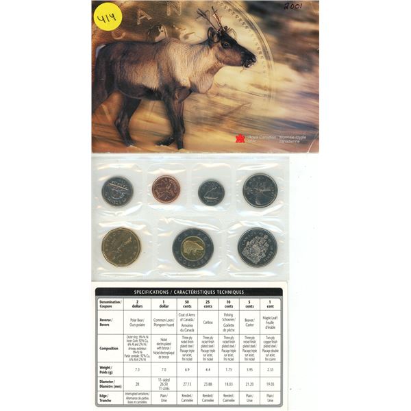 2001 Canada UNC Year Set