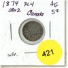 Image 1 : 1874 Obv 2 PL4 Canada Silver 5¢