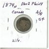 Image 2 : 1874 Obv 2 PL4 Canada Silver 5¢