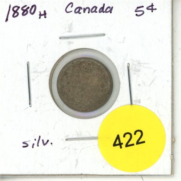 1880H Canada Silver 5¢