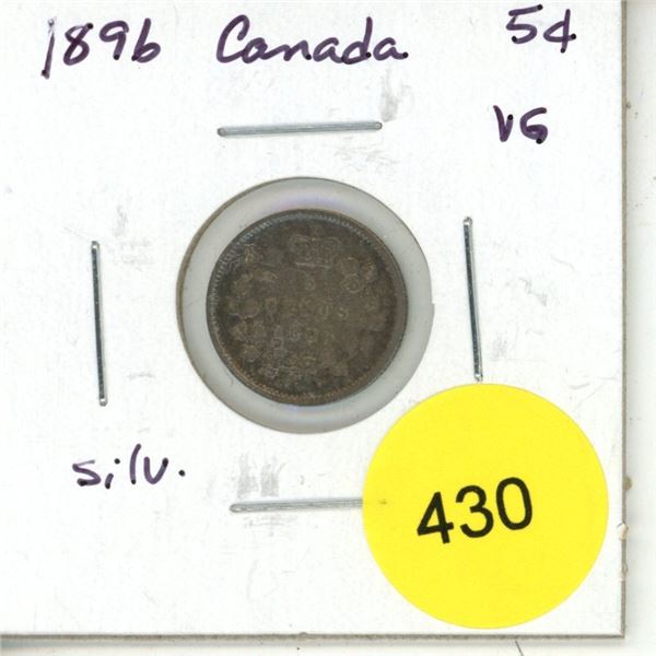 1896 Canada Silver 5¢