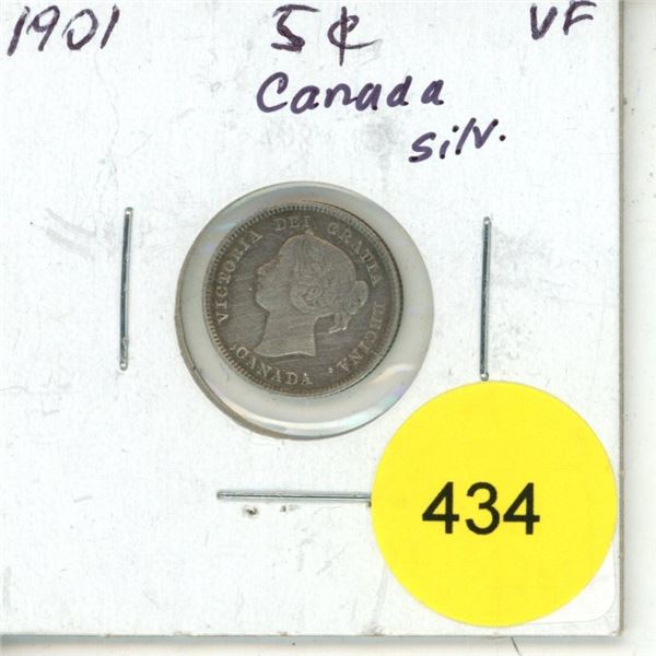 1901 Canada Silver 5¢