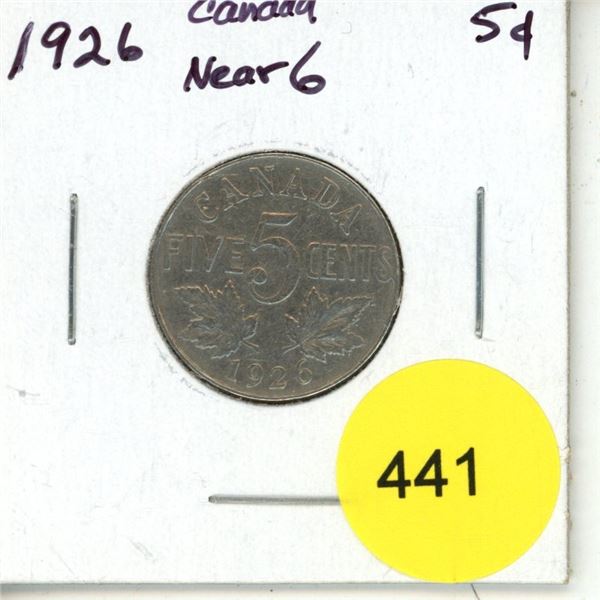 1926 Near 6 Canada 5¢