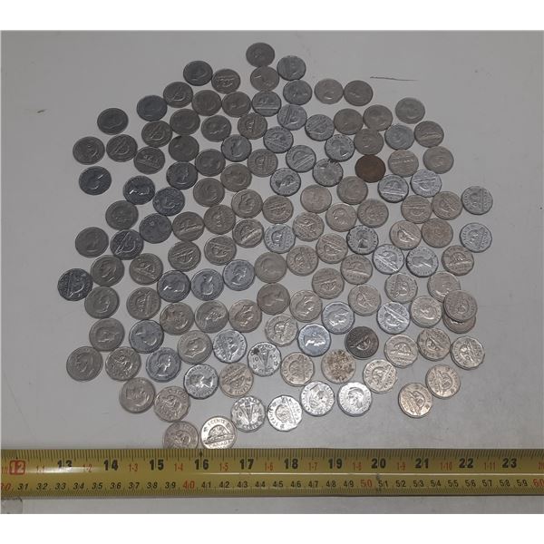 Collection of Canada King George VI & early QEII 5¢