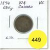 Image 1 : 1894 Obv 5 Canada Silver 10¢
