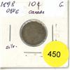 Image 1 : 1898 Obv 6 Canada Silver 10¢