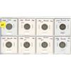 Image 1 : Lot of 8 Canada Silver 10¢:  1928, 1931 (x3), 1935, 1936 (x3)