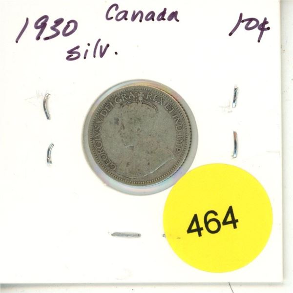 1930 Canada Silver 10¢