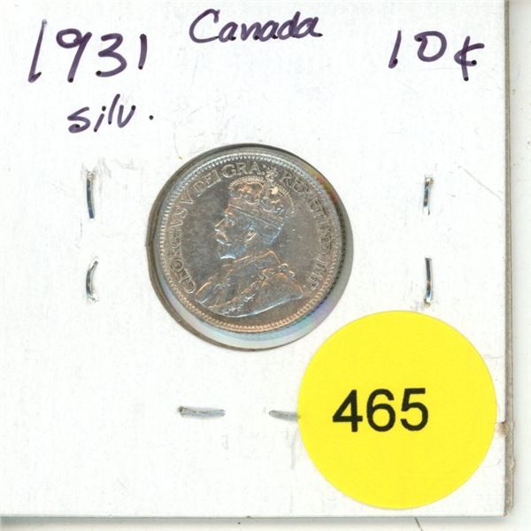 1931 Canada Silver 10¢
