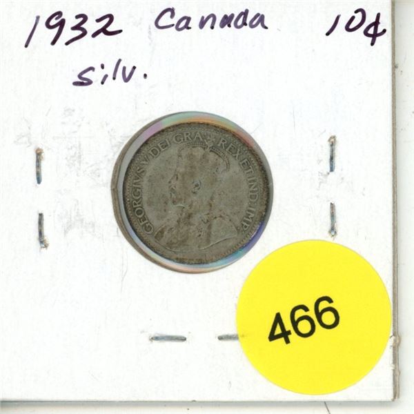 1932 Canada Silver 10¢