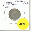 Image 1 : 1947 ML Canada Silver 10¢