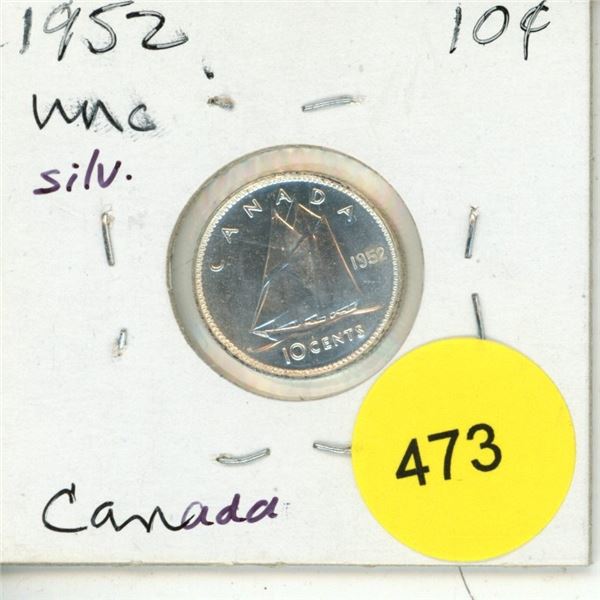 1952 Canada Silver 10¢