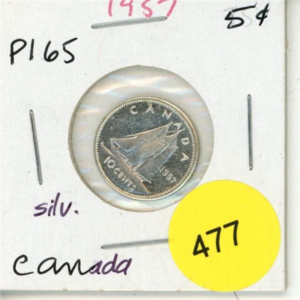 1957 Canada Silver 10¢