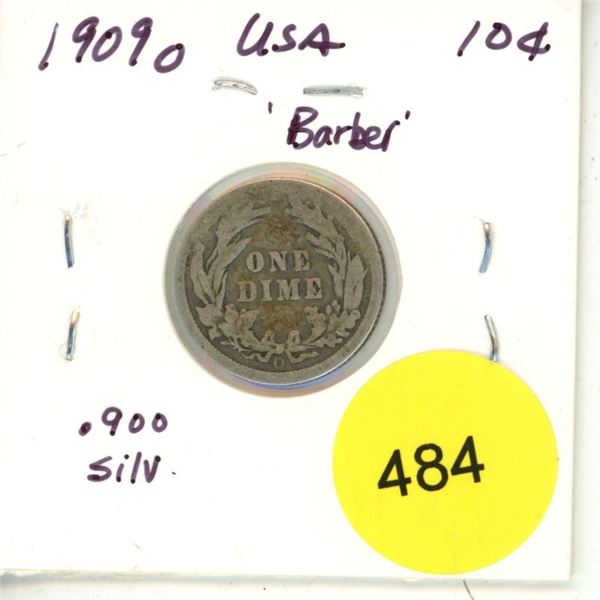1909o USA Silver 10¢