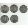 Image 1 : Lot of 5 Great Britain Crowns:  1965 Winston Churchill (x4) & 1977 QEII Silver Jubilee