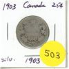 Image 1 : 1903 Canada Silver 25¢