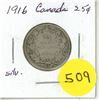 Image 1 : 1916 Canada Silver 25¢