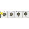 Image 1 : Lot of 4 Canada Silver 25¢:  1917 - 1920