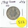 Image 1 : 1918 Canada Silver 25¢