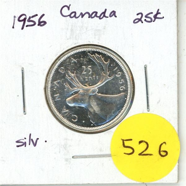 1956 Canada Silver 25¢