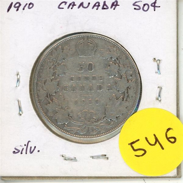 1910 Canada Silver 50¢