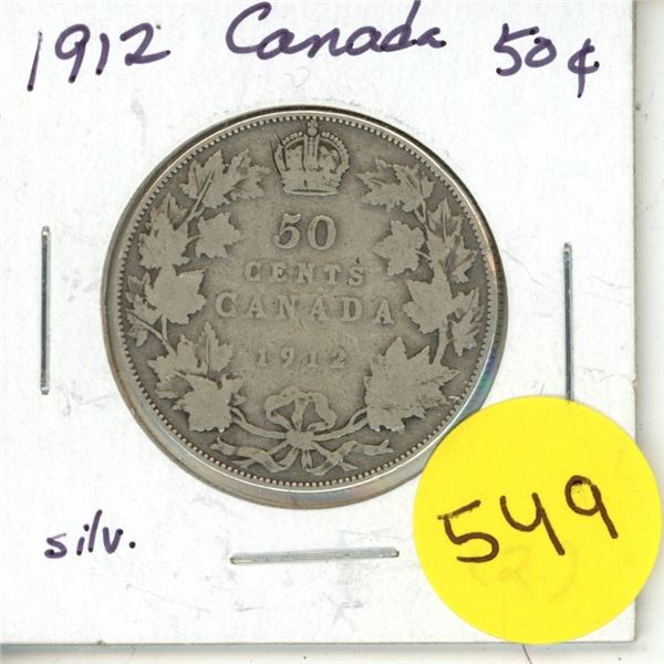 1912 Canada Silver 50¢