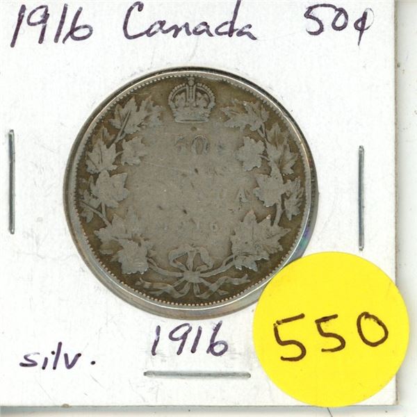 1916 Canada Silver 50¢