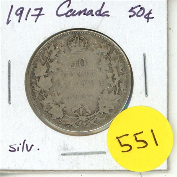 1917 Canada Silver 50¢