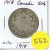 Image 1 : 1918 Canada Silver 50¢