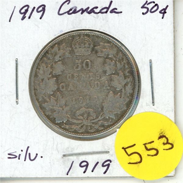 1919 Canada Silver 50¢