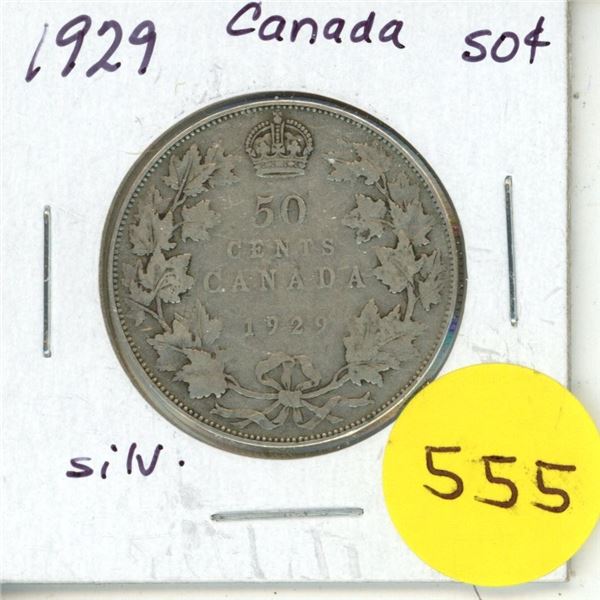 1929 Canada Silver 50¢