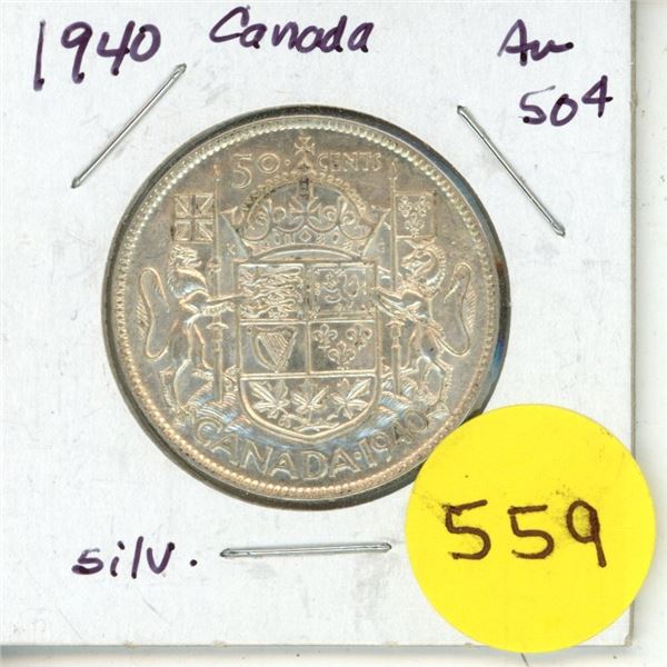 1940 Canada Silver 50¢