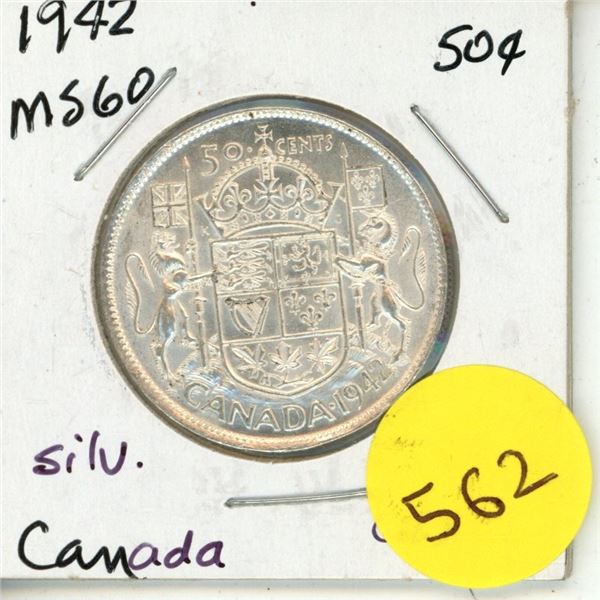 1942 Canada Silver 50¢
