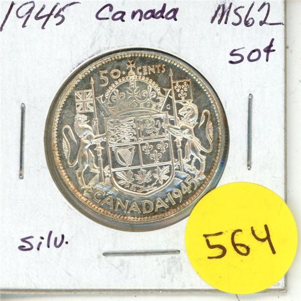 1945 Canada Silver 50¢