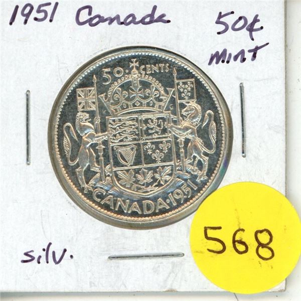 1951 Canada Silver 50¢