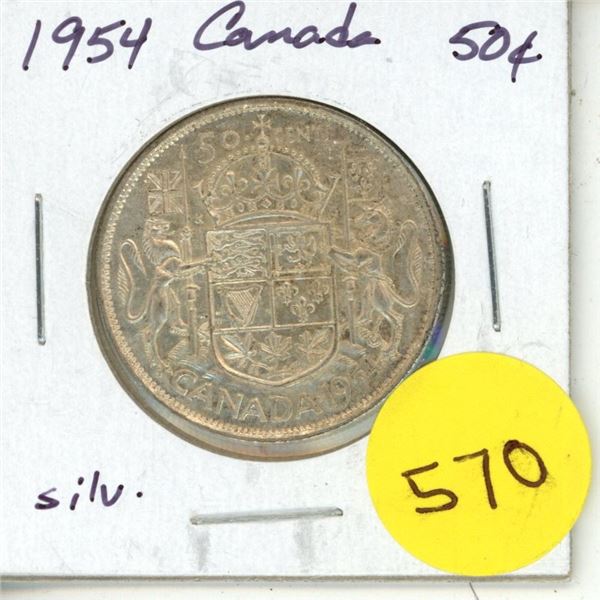 1954 Canada Silver 50¢